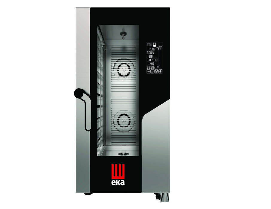 Horno eléctrico 10 bandejas GN1/1 con lavado EKA Millenial Black Mask Compacto MKF1011CBM