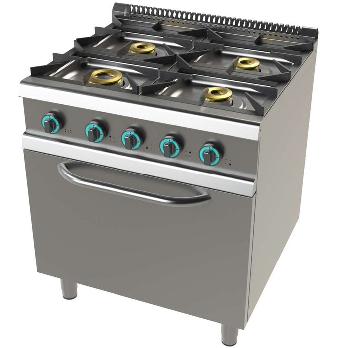 Cocina a gas 4 fuegos con horno ancho 80 fondo 90 9401/3