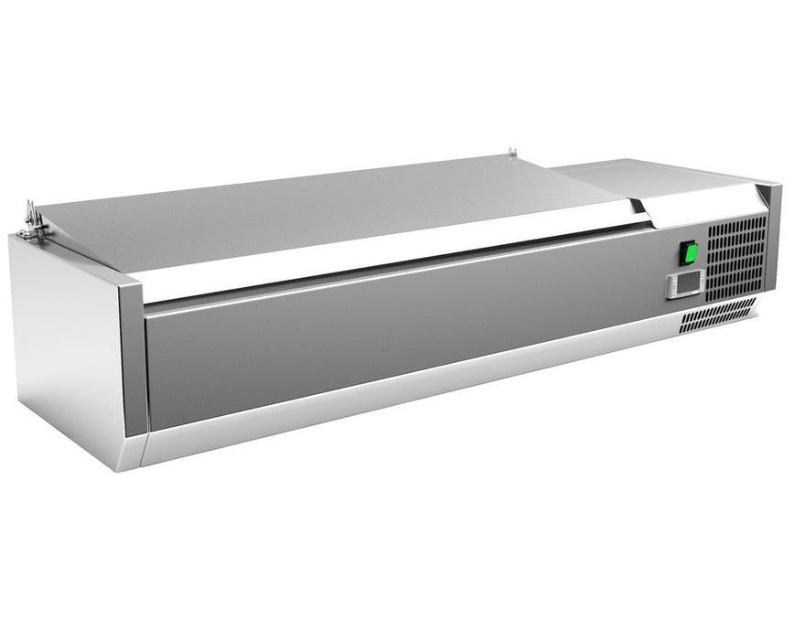 Vitrina refrigerada ingredientes 5 cubetas GN1/4 ancho 120 VRX1200330SL