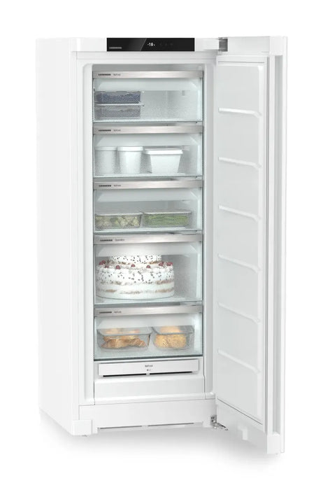 LIEBHERR Congelador vertical NoFrost con 6 cajones color blanco 238 litros FNd 5026