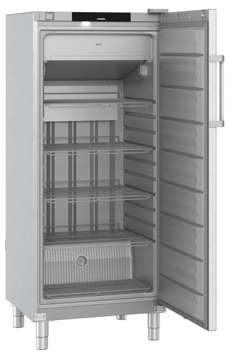LIEBHERR Congelador vertical inoxidable NoFrost con 4 estantes 500 litros FFFCvg 5501