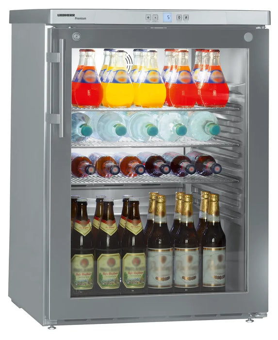 LIEBHERR Expositor refrigerado inox empotrable bajo encimera con enfriamiento por circulación de aire 141 Litros FKUv 1663