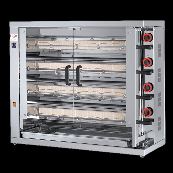 Asador de pollos a gas 4 espadas 24 pollos FECA 420 EKO