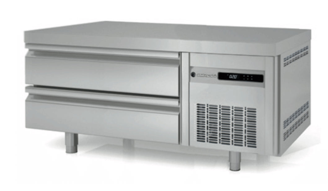 CORECO Mesa fría baja con cajones para cocina fondo 70 KBR