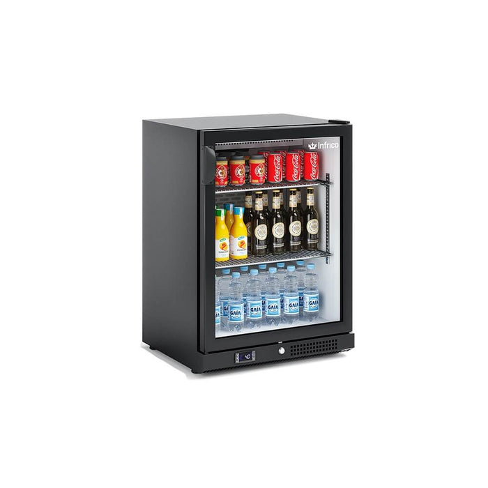INFRICO Botellero expositor refrigerado negro alto 92 cm ERV