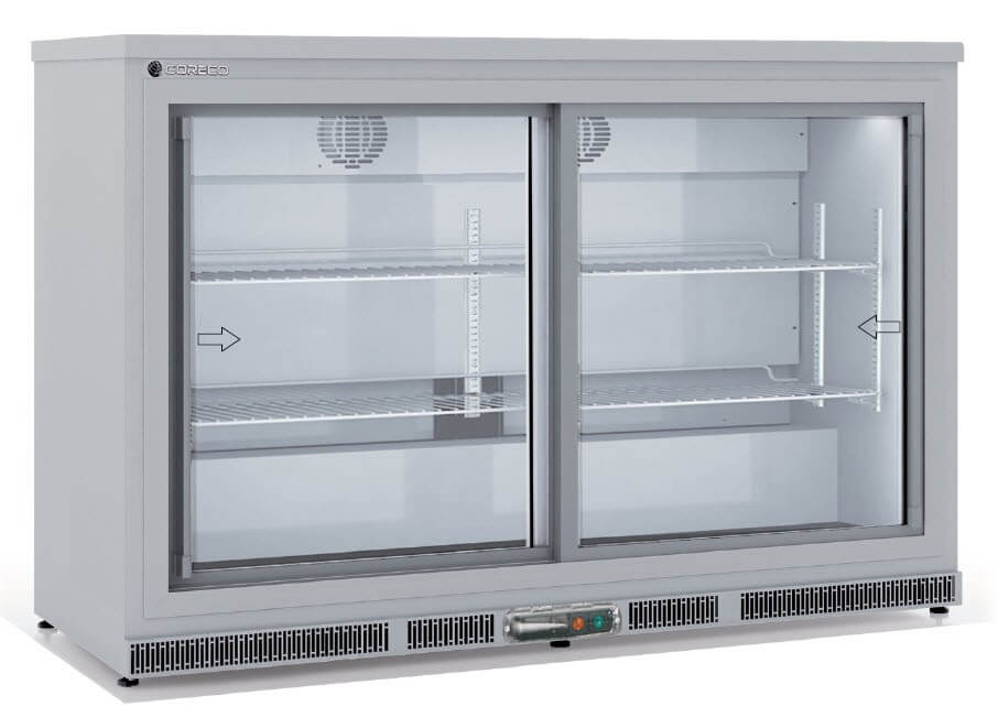 Botellero refrigerado inoxidable puertas corredera CORECO ERHS-LI
