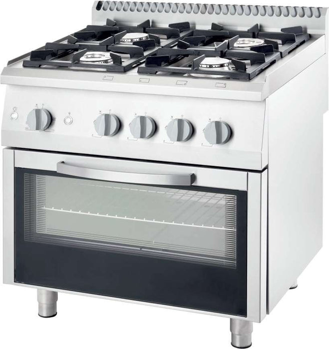 Cocina a gas 4 fuegos con horno ancho 80 fondo 70 9710130