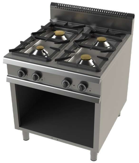 Cocina a gas 4 fuegos con mueble ancho 80 fondo 90 FO9C400