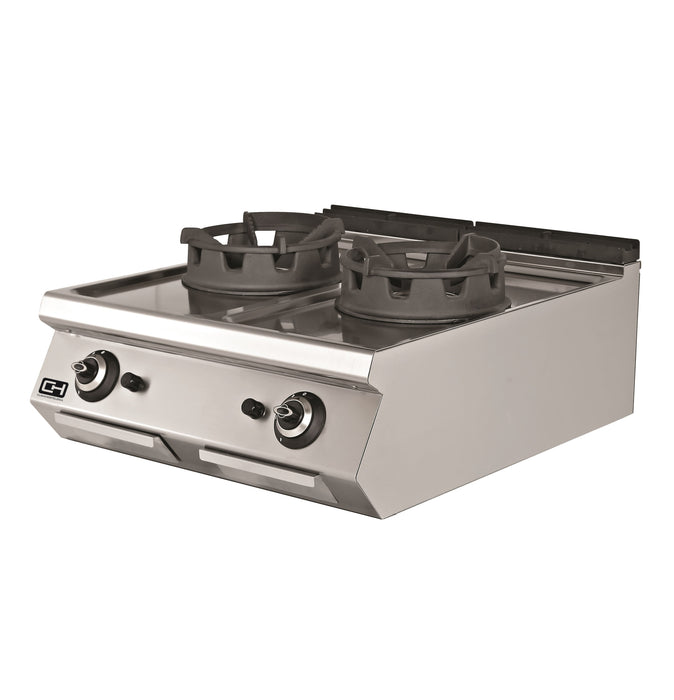 Cocina Wok a gas sobremesa 2 fuegos 800x900x300h mm EMPPLS9WK020