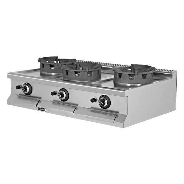 Cocina wok a gas sobremesa 3 fuegos fondo 70 EMPPLS7WK030