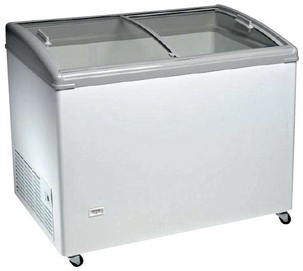 Congelador horizontal tapa corredera cristal curva ancho 128 TCHC400N