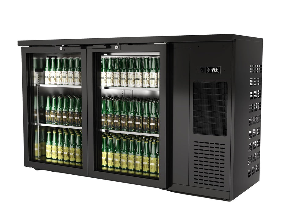 Expositor botellero refrigerado 2 puertas capacidad 350 botellas ancho 140 CMRV-2