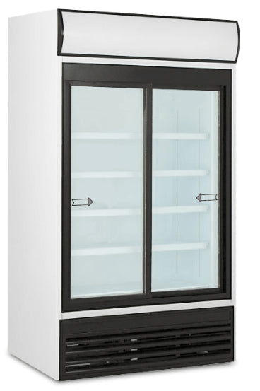 Expositor botellero refrigerado 2 puertas corredera 700 litros Masquefrío TG 1200 S