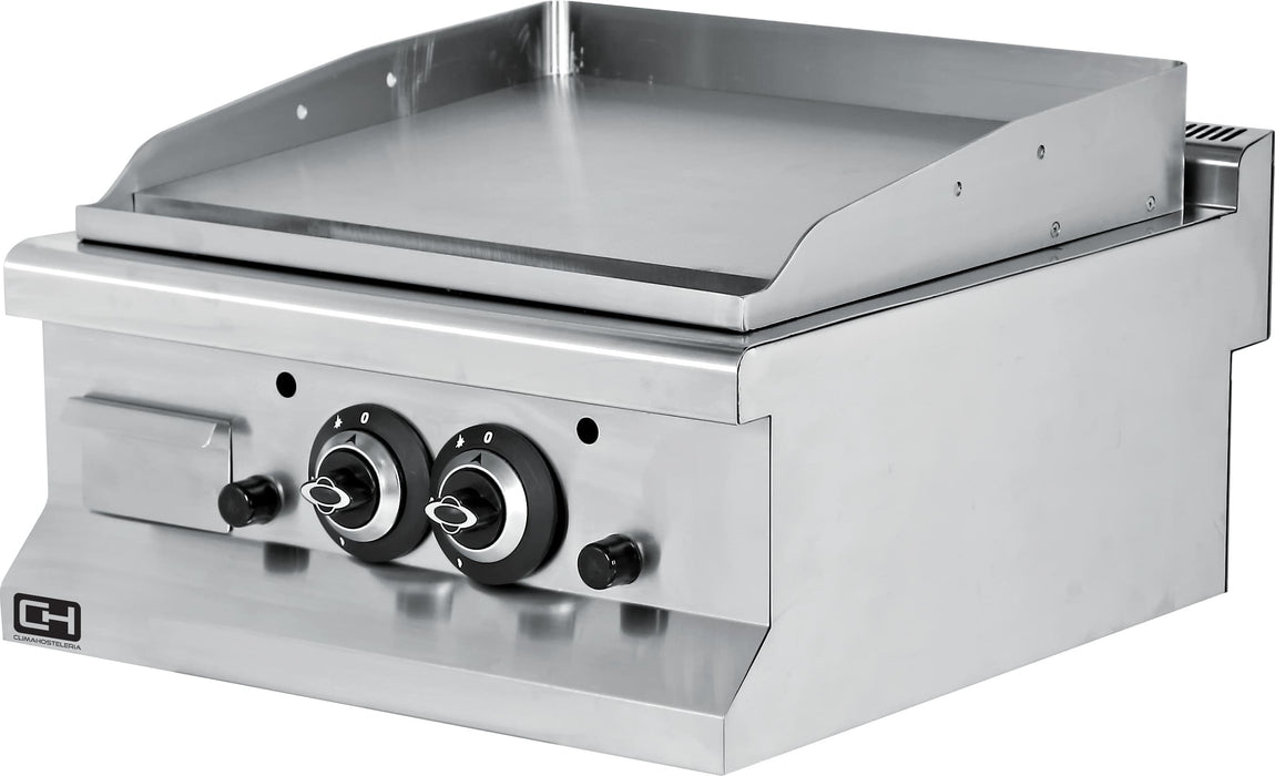 Fry top a gas sobremesa acero rectificado liso 12 mm 600x635x285h mm EMP6IG020