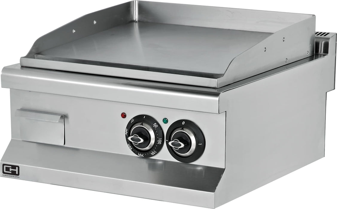 Fry top eléctrico sobremesa acero rectificado liso 12 mm 600x635x285h mm EMP6IE020
