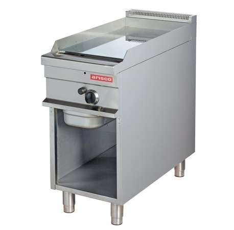 Fry tops a gas liso con mueble ancho 43 fondo 90 GG911R