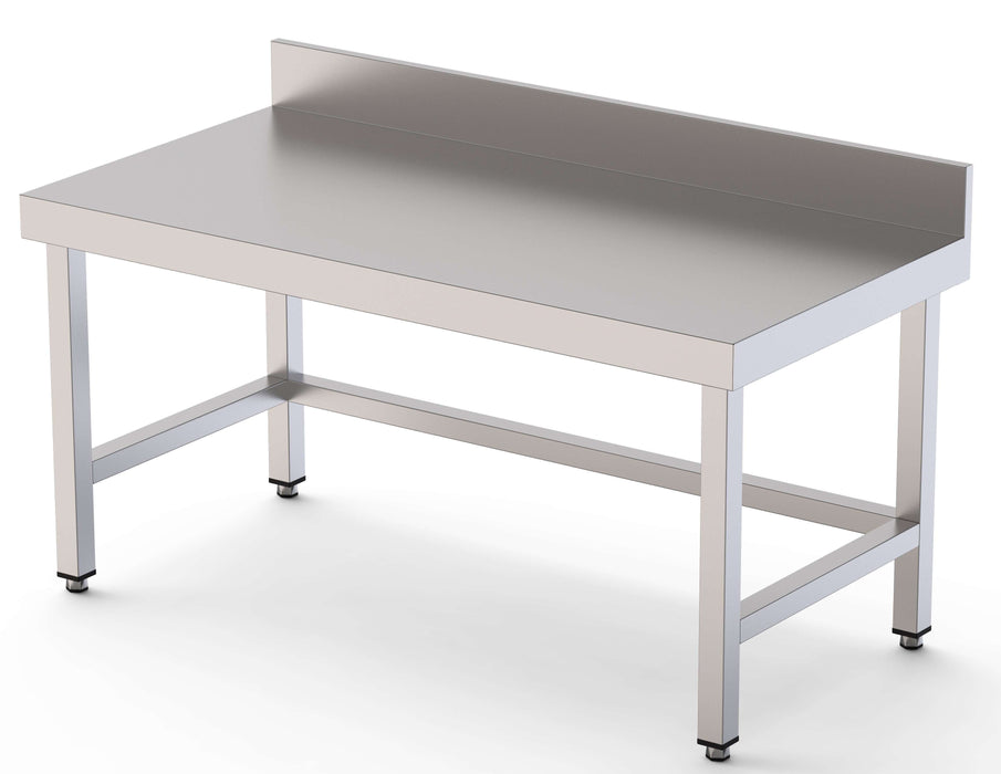 Mesa de Trabajo Acero Inoxidable Baja Mural Sin Estante 1600x700x600h mm WTW270160S0