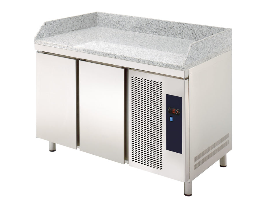 Mesa refrigerada 2 puertas encimera granito ancho 134 MRPG-135