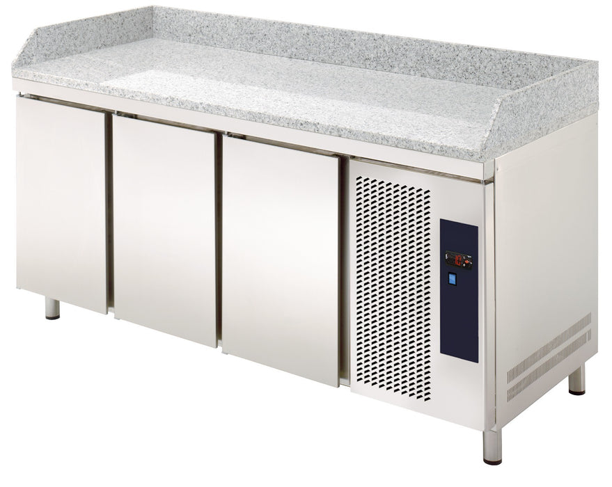 Mesa refrigerada 3 puertas encimera granito ancho 179 MRPG-180