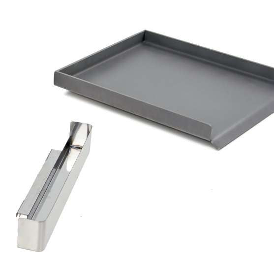 Placa de acero laminado con peto para cocina a gas sobremesa 40PL