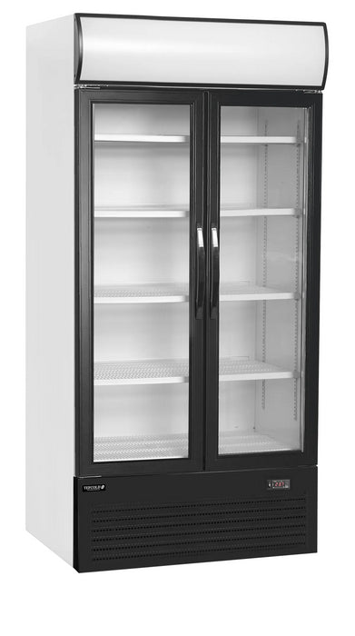 TEFCOLD Expositor botellero refrigerado 2 puertas batientes 800 litros FSC1000H