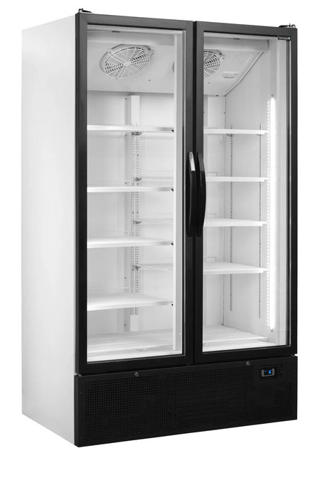 TEFCOLD Expositor botellero refrigerado 2 puertas batientes 900 litros FS1202H