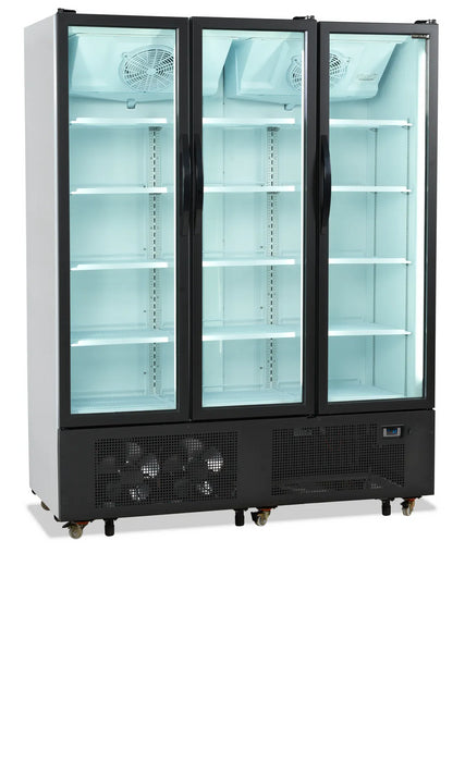 TEFCOLD Expositor botellero refrigerado 3 puertas batientes 1400 litros FS1600H