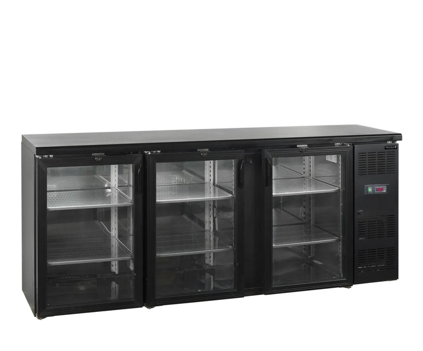TEFCOLD Refrigerador backbar 3 puertas cristal ancho 200 cm CBC310G