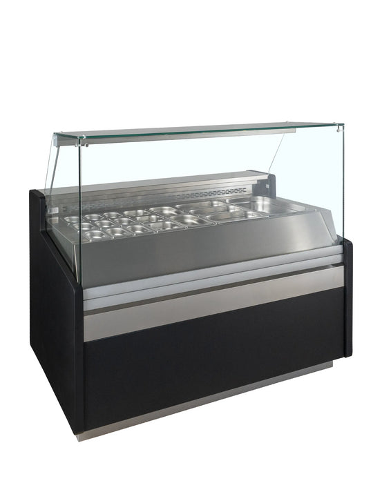 TEFCOLD Vitrina expositora refrigerada con reserva ancho 150 cm SPID150