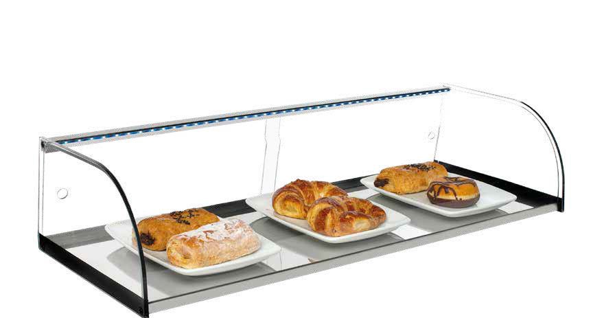 Vitrina expositora neutra con puertas ancho 120 INOX-VCP120