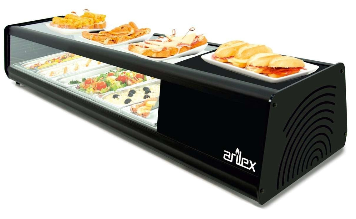 Vitrina refrigerada de tapas ancho 145 6VTL PLANA-NE