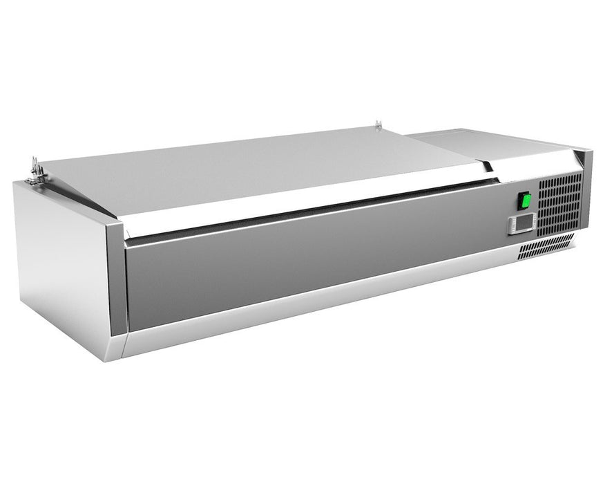 Vitrina refrigerada ingredientes 4 cubetas con tapa ancho 120 VRX1200380SL