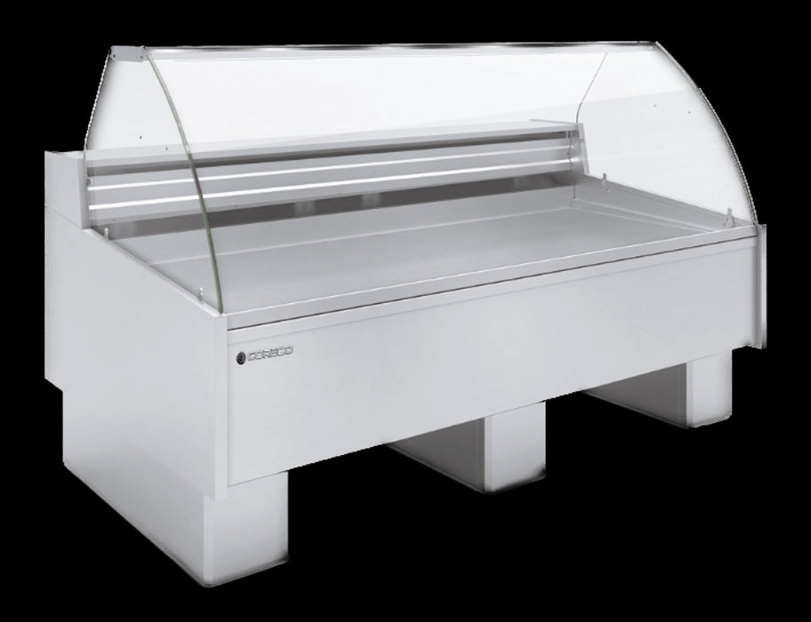 Vitrina refrigerada especial pescado cristal curvo fondo 93 CORECO CVES-9-C-P-EF