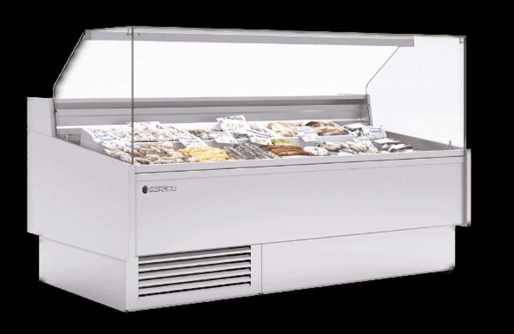 Vitrina refrigerada para pescado fondo 93 CORECO CVES-9-RR-P-EF
