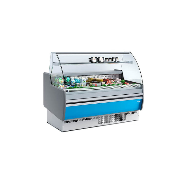Vitrina refrigerada ventilada con almacén cristal curvo INFRICO Marbella VMB-RU