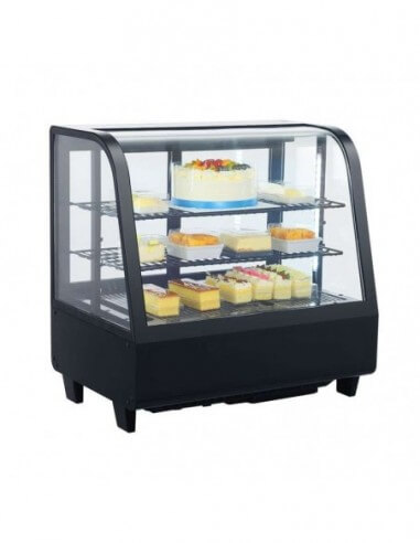 Vitrina Refrigerada Sobremesa 100 litros Negro de 682 x450 x675h mm Línea Pekín XCW-100L-N