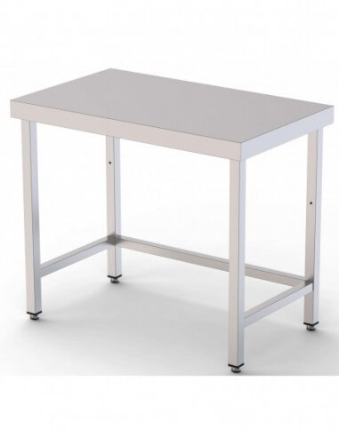 Mesa de Trabajo Acero inoxidable Central Sin Estante 700x700x850h mm WTC170070S0