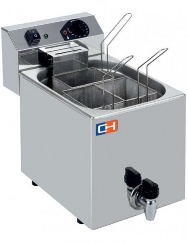 Cuecepasta Eléctrico Profesional 7 litros con 3 cestas 270X460X370h mm CP7L