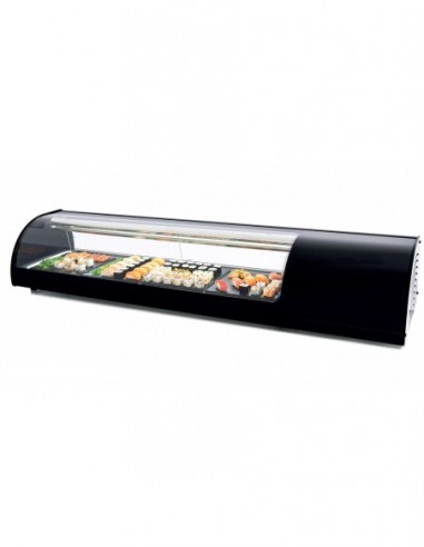 Vitrina refrigerada sushi placa lisa ancho 181 8VTL SUSHI-NE