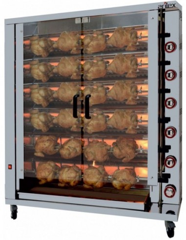 Asador de pollos a gas 6 espadas 630 EKO