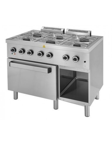 Cocina a gas 6 fuegos con horno ELFU711FG