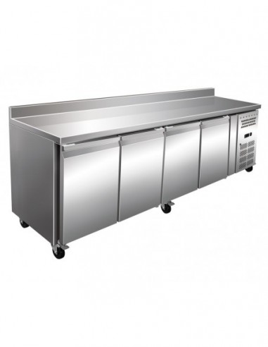 Mesa Refrigerada Snack Acero Inoxidable 4 Puertas 2230x600x960h mm PEKIN SNACK4200TN