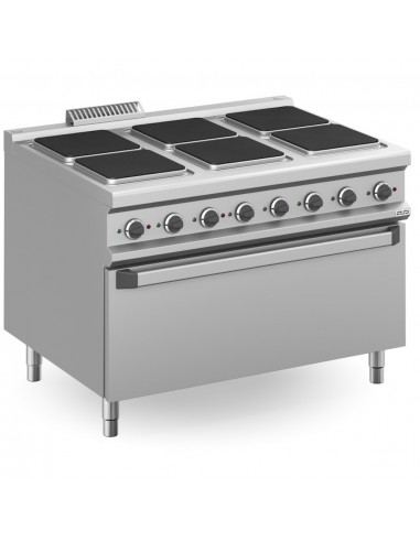 Cocina eléctrica 6 zonas cuadradas con horno eléctrico EXTRA GRANDE MPQ912FEM MAGISTRA PLUS 900