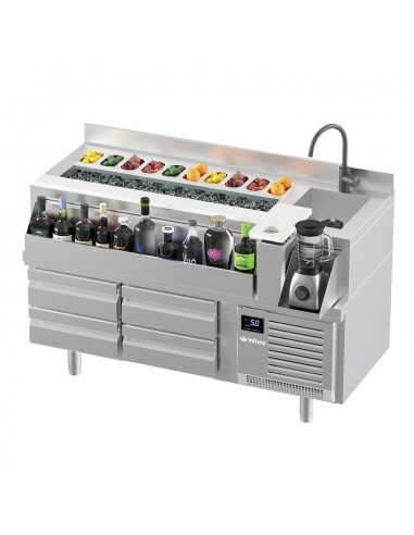 Mesa refrigerada cocktails fondo 70 INFRICO BST 1600 R