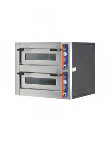 Horno Pizza Eléctrico capacidad 4 + 4 pizzas diámetro 30 cm EMP5