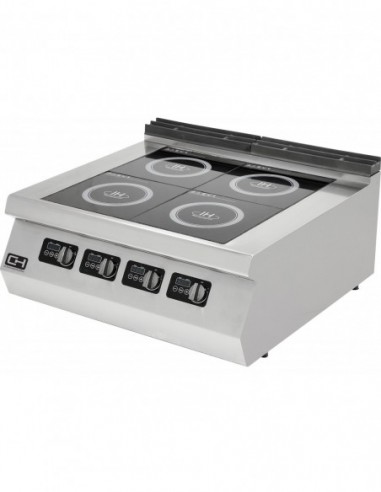 Cocina Inducción Sobremesa 4 Zonas 4 x 3 kW 800x730x300h mm EMPPLS7IND020 Línea 700 Estambul