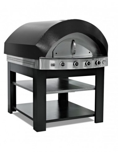 Horno de Pizza a Gas con Base de Piedra 750x800 mm PLFPLSD4 Línea Estambul