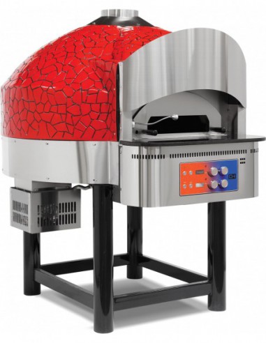 Horno de Pizza a Gas con Base de Piedra Fija 9 pizzas de Diámetro 300 mm EMPSPO03 Línea Estambul