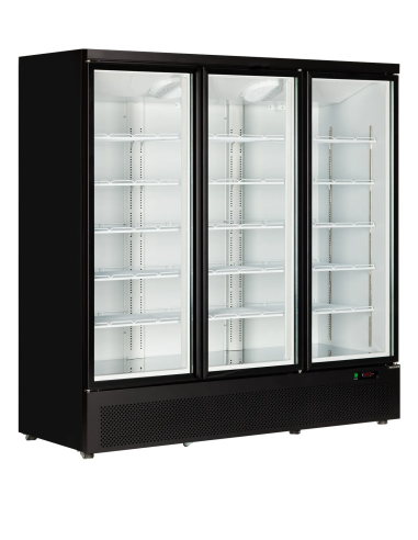 TEFCOLD Expositor refrigerado negro 3 puertas 1700 litros Atom Maxi C3DB