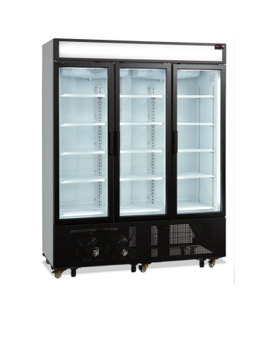 TEFCOLD Expositor botellero refrigerado 3 puertas batientes 1400 litros FSC1600H